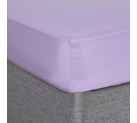 OHS Bedding Single Fitted Sheet, Easy Care Soft Microfibre Fabric Deep Pocket 25cm Single Bed Sheet Shrinkage and Fade Resistant Bottom Sheets, Lilac Purple - 91 x 190cm