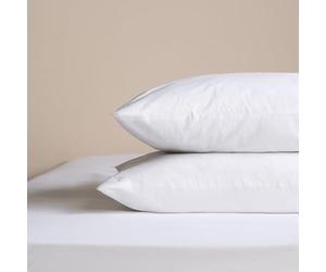 OHS Bedding Waterproof Zippered Pillow Protectors 2 Pack, Super Soft Breathable Bed Pillow Cover Anti Bed Bug and Dust Mite Proof Pillowcase Protectors Machine Washable, White - 50 x 75cm