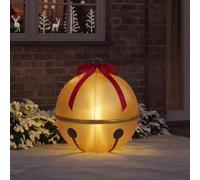 OHS Bell Inflatable Christmas Inflatables Outdoor Blow Up Decoration - 80cm | 80cm Light Up Display Inflating Design Indoor or Outdoor Use Built in Air Blower Statement Yard Display Ready in Minutes