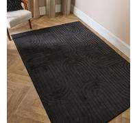 OHS Black Rugs for Bedroom, Soft Fluffy Arches Tufted Rugs for Living Room Home Decorations Modern Anti Slip Small Rug Low Pile Floor Carpet Runner Rug, 80 x 150cm