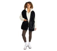 OHS Black Scarf for Women Ribbed Fleece Super Soft Hand Neck Warmer Long Oversized Scarf with Pockets Winter Warm Shawl Wraps Ladies Scarves Gifts for Women