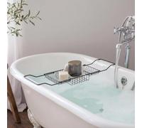 OHS Black Wire Bath Rack Metal Spa Home Bath Trays for Across The Bath