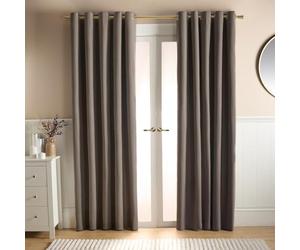 OHS Blackout Curtains for Bedroom, Decorative Soft Woven Texture Lined Curtains for Living Room Modern Thermal Insulated Eyelet Blackout Curtain 2 Panels 66" x 90", Mink