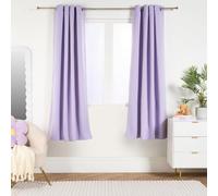 OHS Blackout Curtains for Bedroom, Super Soft Thermal Insulated Luxurious Lilac Purple Eyelet Blackout Curtains for Living Room Energy Saving Window Treatment 2 Panels, 66" x 54"