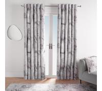 OHS Blackout Curtains for Bedroom, Thermal Insulated Curtains Stylish Grey Marble Eyelet Blackout Curtain for Living Room Energy Saving Window Treatment 2 Panels, 90" x 90"