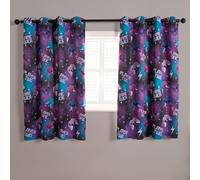 OHS Blackout Eyelet Curtains Gaming Panel Pair of Ring Top Ready Made in Black | Size: 168 cm width x 183 cm drop OHS Black 168 cm width x 183 cm drop