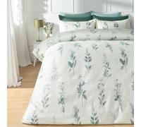 Ohs Botanics Embossed Bedding Set Waffle Duvet Cover With Pillowcase, Green - Super King