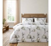OHS Botanics Embossed Waffle Duvet Cover Set with Pillowcase in White | Size: Double OHS White Double
