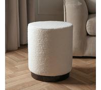 OHS Boucle Fleece Stool Foot Rest Cushioned Modern Home Bedroom Vanity Seat Chair