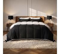OHS Bow Corner Coverless 7.5 Tog Duvet Set Coverless Duvet, Mono - Double | All in One Coverless Duvet No Cover Needed Soft Polyester 7.5 Tog Double Bed Washable