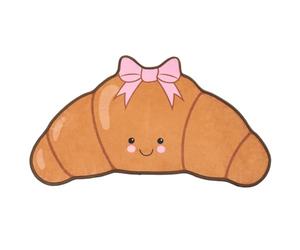 OHS Bow Croissant Shaped Velvet Bath Mat, Extra Soft Highly Absorbent Cute Bathroom Mat Comfy Decorative Bathroom Rug Easy Care Rugs for Shower Floor, Brown - 45 x 75cm