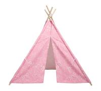 OHS Bow Foldable Kids Storage Teepee Playroom, Blush - Collapsible | Kids Teepee Blush Foldable Fabric Toy Playroom Bedroom Storage Play