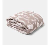 Ohs Bow Print 8Kg Sensory Weighted Blanket Sleep Therapy - 150 X 200 Cm - Natural