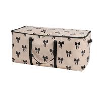 OHS Bow Print Extra Large Storage Bags Heavy Duty Zipped Laundry Bag, Mono