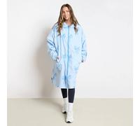 OHS Bow Print Water Resistant Coat Sherpa Lined Drying Changing Robe in Blue | Size: Large/XL OHS Blue L/XL