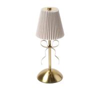OHS Bow Rechargeable Cordless Lamp Battery Operated USB Table Lamp, Gold | Small LED Desk Light Portable Lamp Decorative Long Lasting Table Lamps for Living Room Bedroom Home Office