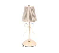 OHS Bow Rechargeable USB Table Lamp Battery Operated Cordless Lamp, Cream | Small LED Desk Light Portable Lamp Decorative Long Lasting Table Lamps for Living Room Bedroom Home Office