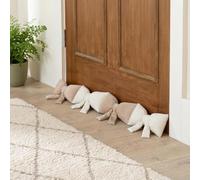 OHS Bow Shaped Door Draught Excluder 90cm Cold Air Stopper, Natural/White