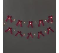 OHS Bow String Lights 10 Pack Fairy Lights, Hot Pink - Battery Operated | Low Heat LED Safe for Curtains and Furniture Living Room or Christmas Decoration Festive
