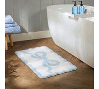 Ohs Bow Velvet Bath Mat Soft Absorbent Shower Rug