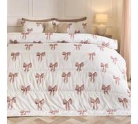 Ohs Bows 10.5 Tog Coverless Duvet With Pillowcase Bedding Set - Ivory