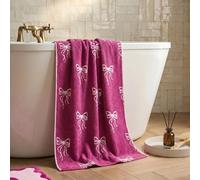 Ohs Bows 100% Premium Cotton Bath Towel Hotel Quality Soft Absorbent - Burgundy