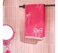 Ohs Bows 100% Premium Cotton Hand Towel Hotel Quality Soft Absorbent - Pink