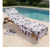 Ohs Bows Beach Towel With Bag Quick Dry Absorbent Travel Spa