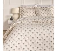 OHS Bows Bedding Frill, Double Duvet Covers, Monochrome