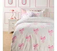 Ohs Bows Fleece Bedding Set Winter Duvet Cover With Pillowcase, White - Double