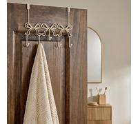 Ohs Bows Over The Door Hook Hanger 5 Hooks Coats Towel Rack - Natural