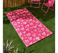 Ohs Bows Reversible Outdoor Garden Rug Waterproof Area Mat