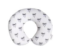 OHS Bows Travel Pillow, Memory Foam Travel Neck Pillows for Airplanes Train Car Support Pillow Luxury Compact Lightweight Ergonomic Neck Cushion, Mono - 30 x 30cm