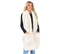 OHS Braided Fleece Scarf Filled, Cream - One Size