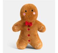 OHS Brown Gingerbread Man Shaped Microwaveable Heat Pad, Soft Plush Microwaveable Hottie with Removable Cover Heatable Cuddly Toy for Pain Relief or Cold Nights Adult Kids Gifts