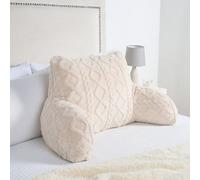 OHS Cable Knit Cuddle Cushion For Bed Sofa Super Soft Reading Pillow