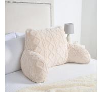 OHS Cable Knit Reading Pillow Super Soft Cuddle Cushion in Cream OHS Cream
