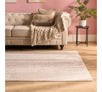 OHS Cable Knit Rug Non Slip Jacquard Floor Carpet Hallway Runner in Cream | Size: 160 cm x 230 cm OHS Cream 160 cm x 230 cm