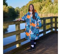 OHS Camo Sherpa Lined Water Resistant Drying Changing Robe in Blue | Size: Large/XL OHS Blue L/XL