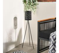 Ohs Carved Metal Solar Floor Lamp Outdoor Garden Light Auto Sensor