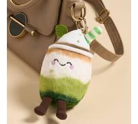 OHS Character Novelty Bag Charm Keyring Soft Fleece Keychain in Green | Size: 8 cm OHS Green 8 cm