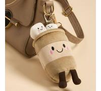 OHS Character Novelty Bag Charm Keyring Soft Fleece Keychain | Size: 8 cm OHS Multicolor 8 cm