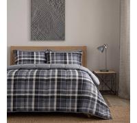 OHS Check 10.5 TOG Coverless Duvet Set Washable Bedding Quilted Cover in Grey | Size: King OHS Grey King