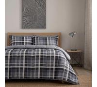 OHS Check Coverless 10.5 Tog Duvet Set Coverless Duvet, Grey - Double | All in One Coverless Duvet No Cover Needed Soft Polyester 10.5 Tog Double Bed Washable