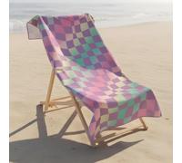 Ohs Checkerboard Beach Towel Bath Travel Quick Dry Microfibre Absorbent