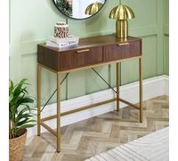 OHS Chelsea Wood Effect Console Table Hallway Display Unit Storage in Walnut OHS Walnut