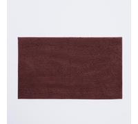 OHS Chenille Bath Mat Noodle Absorbent Non-Slip Soft Shower in Burgundy OHS Burgundy