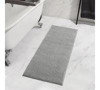 OHS Chenille Bath Mat Noodle Absorbent Non-Slip Soft Shower in Grey OHS Grey