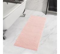 OHS Chenille Bath Mat Noodle Absorbent Non-Slip Soft Shower in Pink OHS Pink