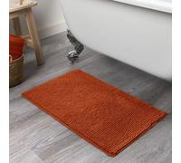 Ohs Chenille Noodle Non-Slip Soft Shower Bath Mat, 45 X 75Cm - Orange
